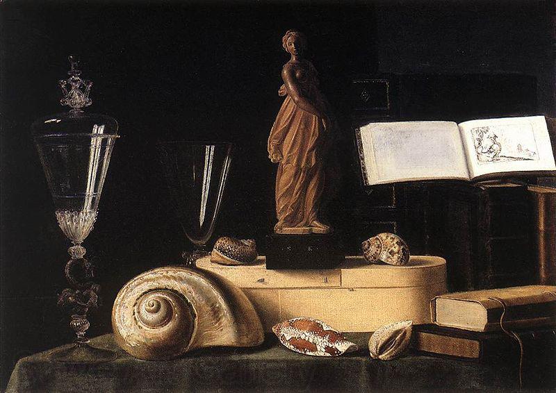 Sebastian Stoskopff Still-Life with Statuette and Shells France oil painting art